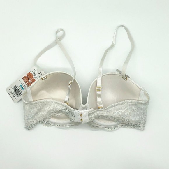 Rene Rofe Bra 36C Womens White Lace Multi-Way Straps Push-Up Underwire 1-PC - Picture 3 of 8